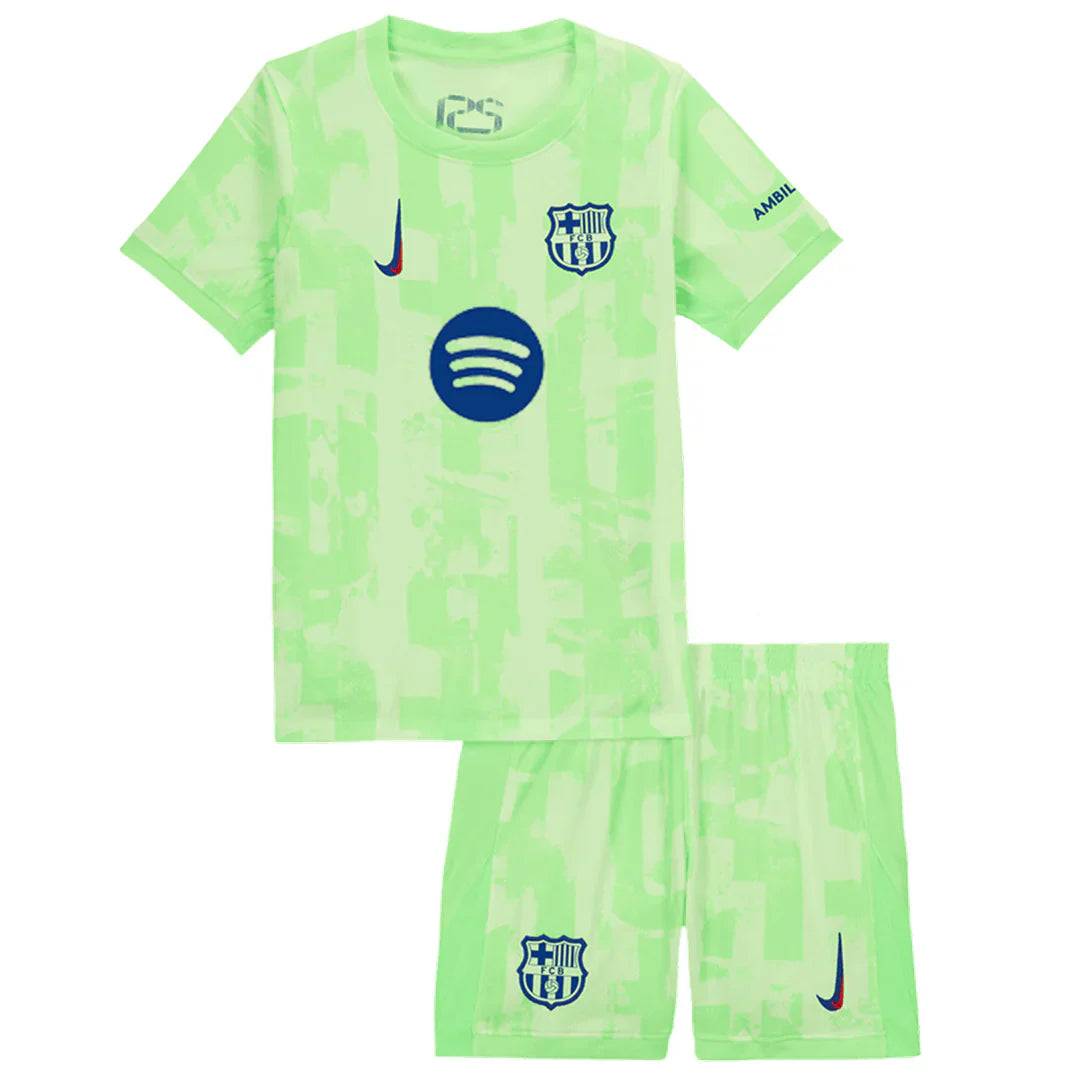 FC Barcelona. Kids  Green Lime Jersey 2025/2026