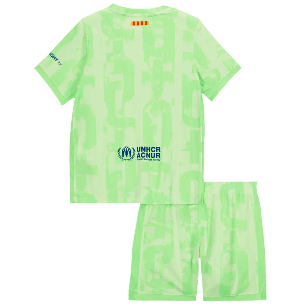 FC Barcelona. Kids  Green Lime Jersey 2025/2026