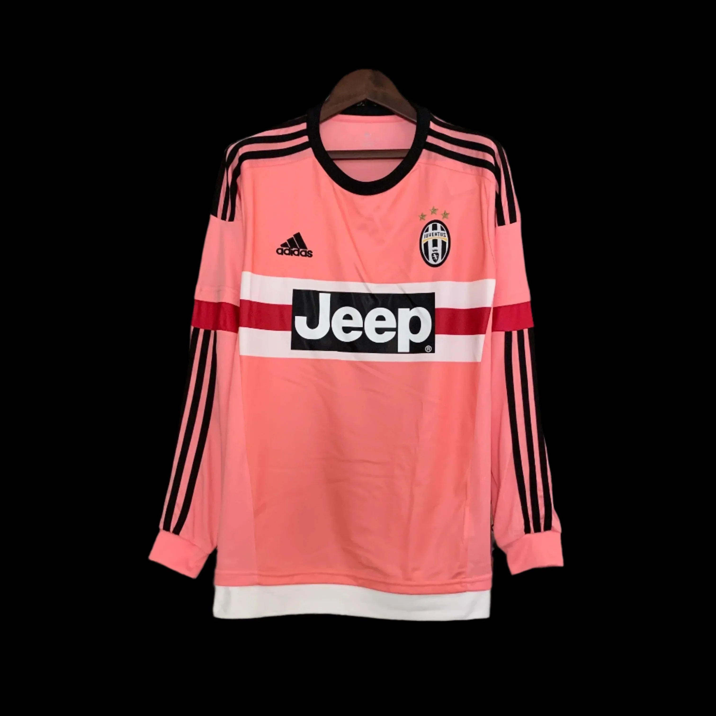 Camiseta retro de visitante de la Juventus 2015-2016 en mangas largas rosas