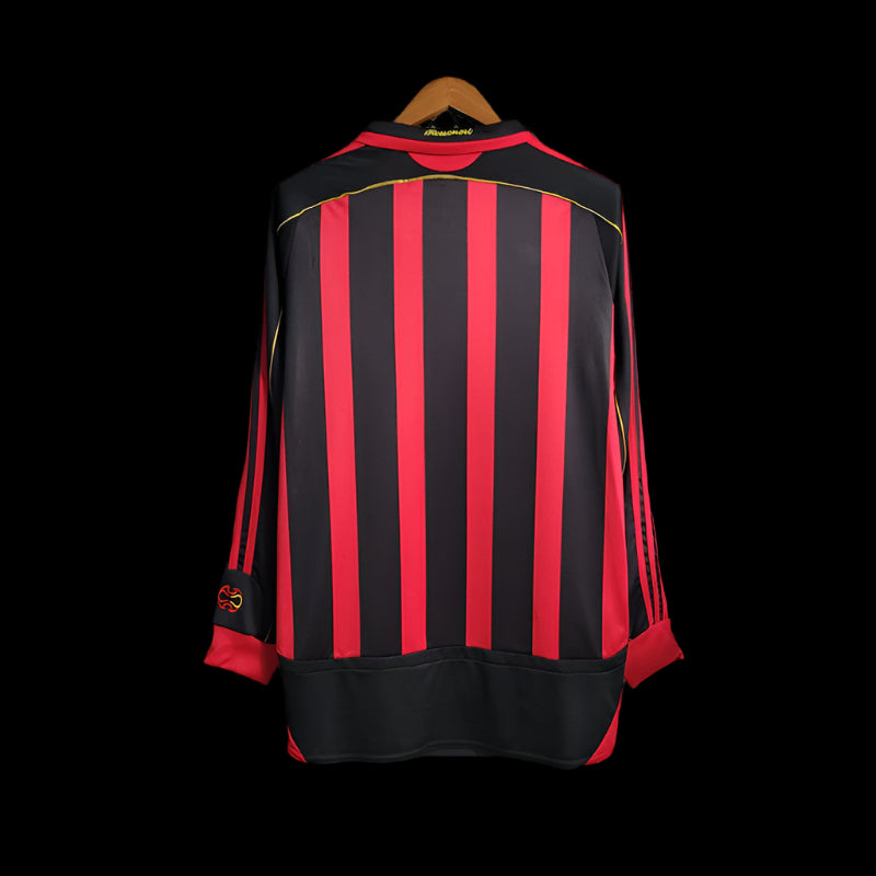 AC Milan Local 06/07 - Camiseta Retro de Manga Larga