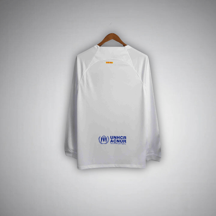Camiseta visitante de manga larga blanca del FC Barcelona 23/24