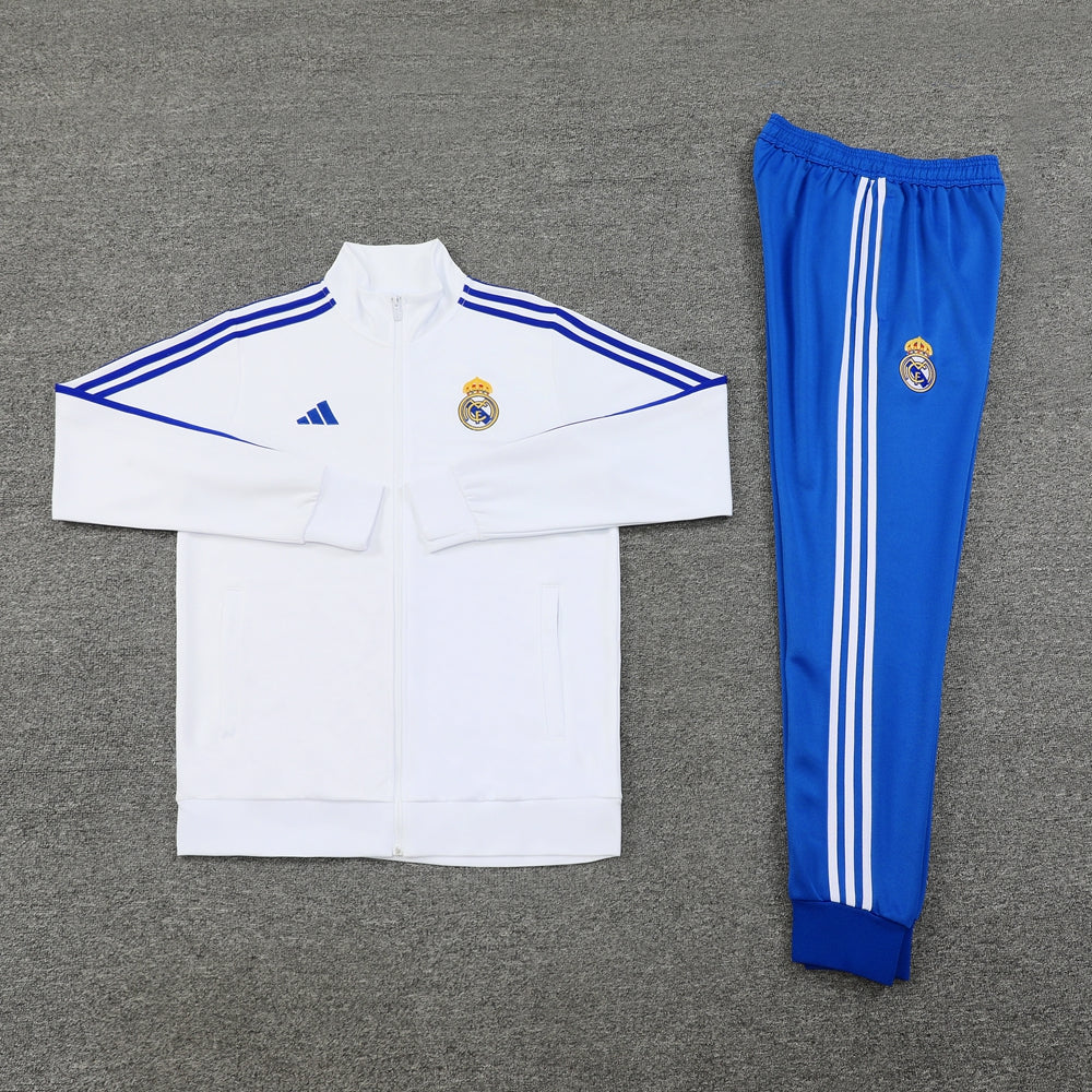 Real Madrid White Blue Full Zip