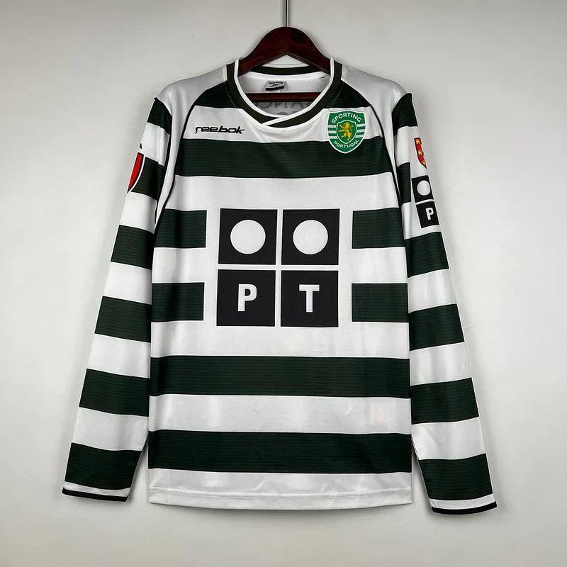 Camiseta de fútbol de manga larga del Sporting de Lisboa 2001/2003