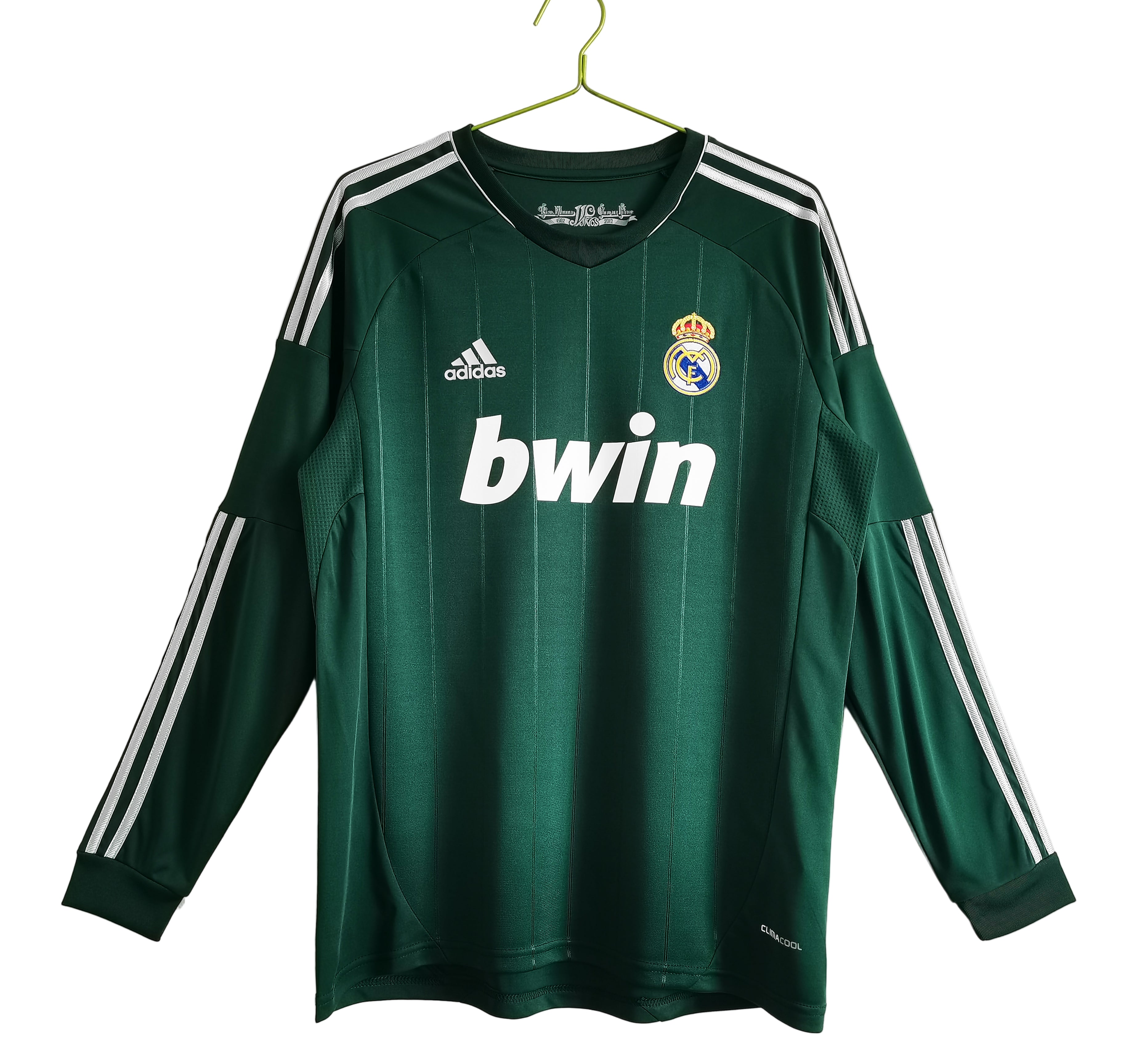 Camiseta retro de manga larga verde del Real Madrid 2012/2013