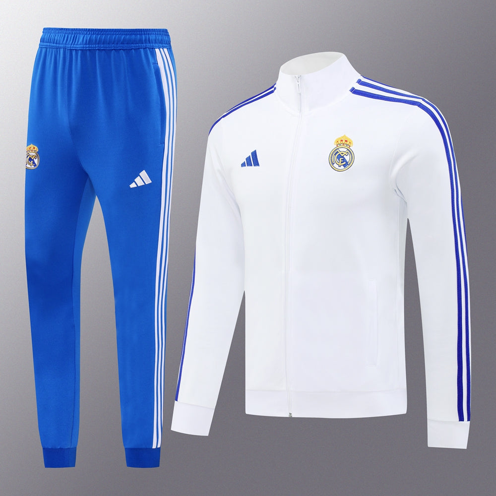 Real Madrid White Blue Full Zip