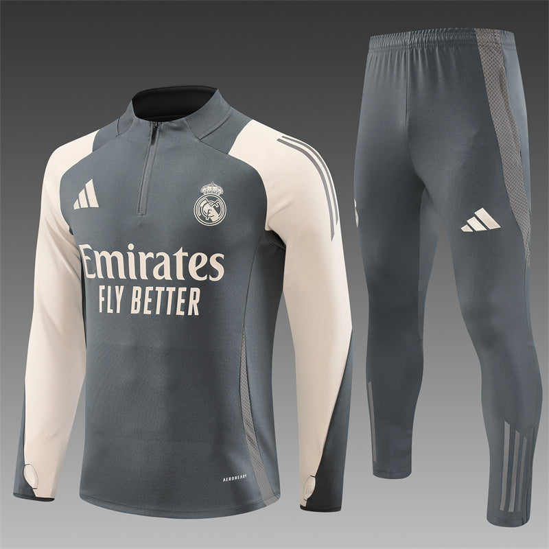 Real Madrid Tracksuit Grey 2025