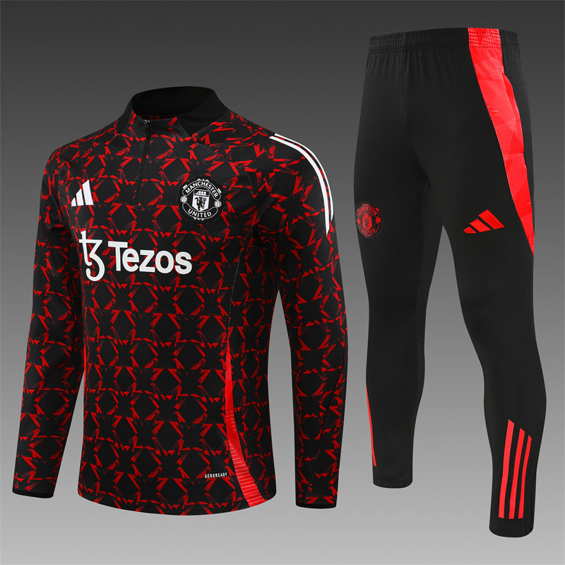 Manchester United Tracksuit black and Red 2024/2025