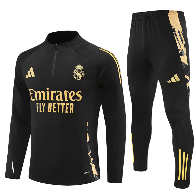 Real Madrid Tracksuit - Black (Kids)