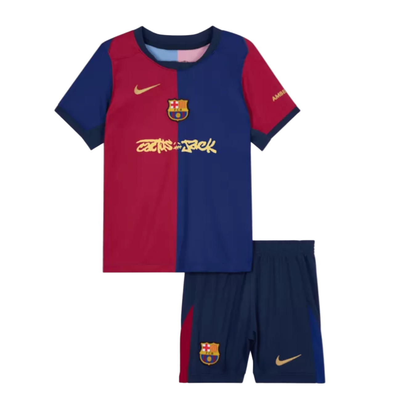 FC Barcelona × Travis Scott Kids Football Kit