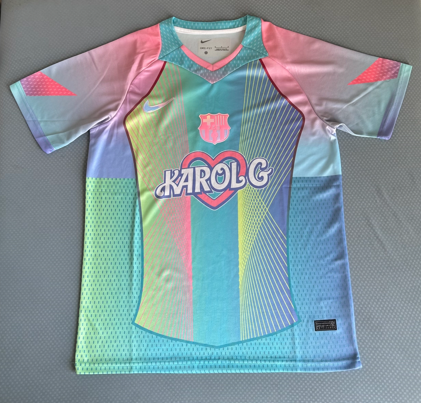 FC Barcelona Karol G Jersey Light Blue Special Edition