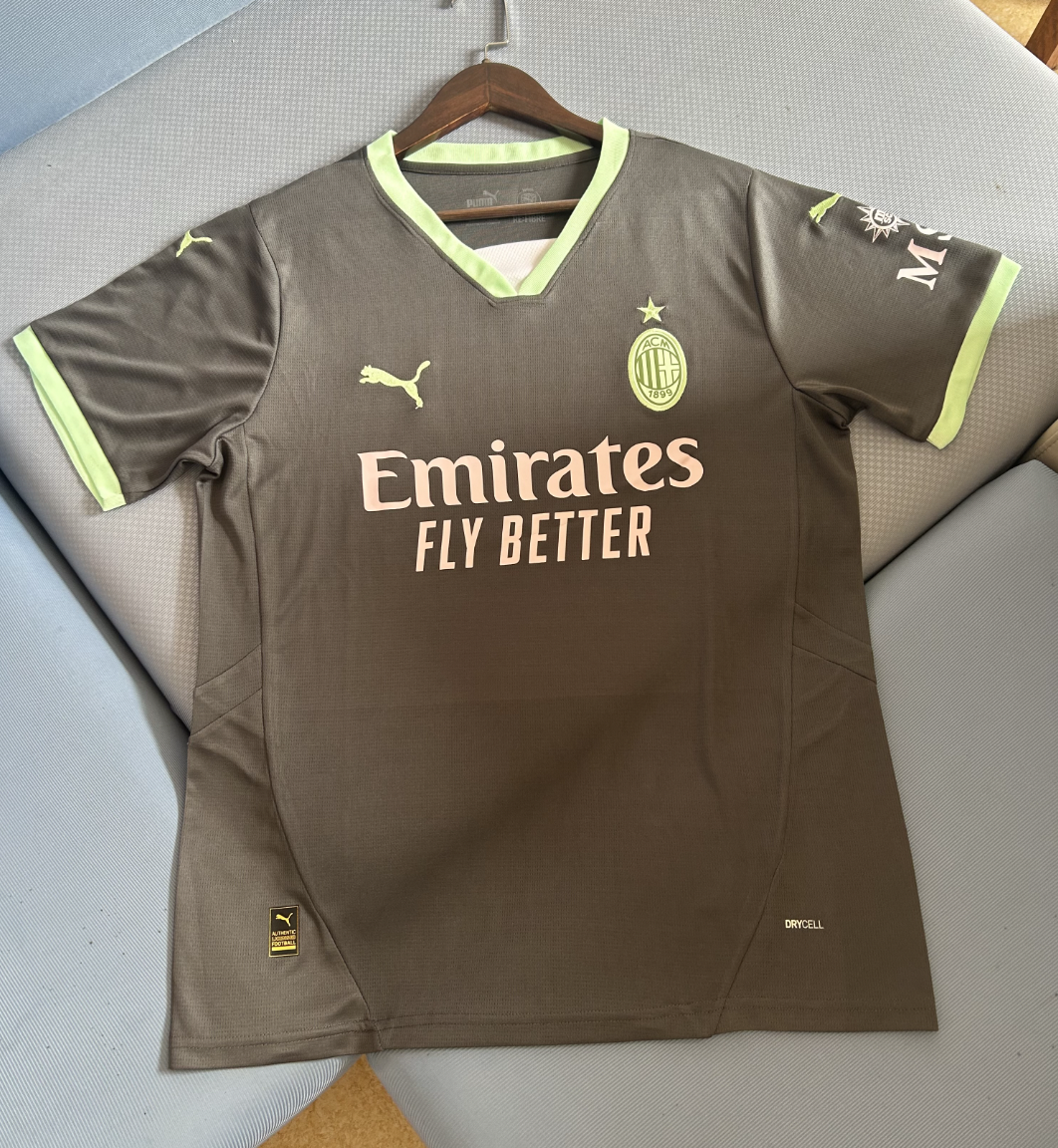 Ac Milan Third Kit 24/25 Grey and green