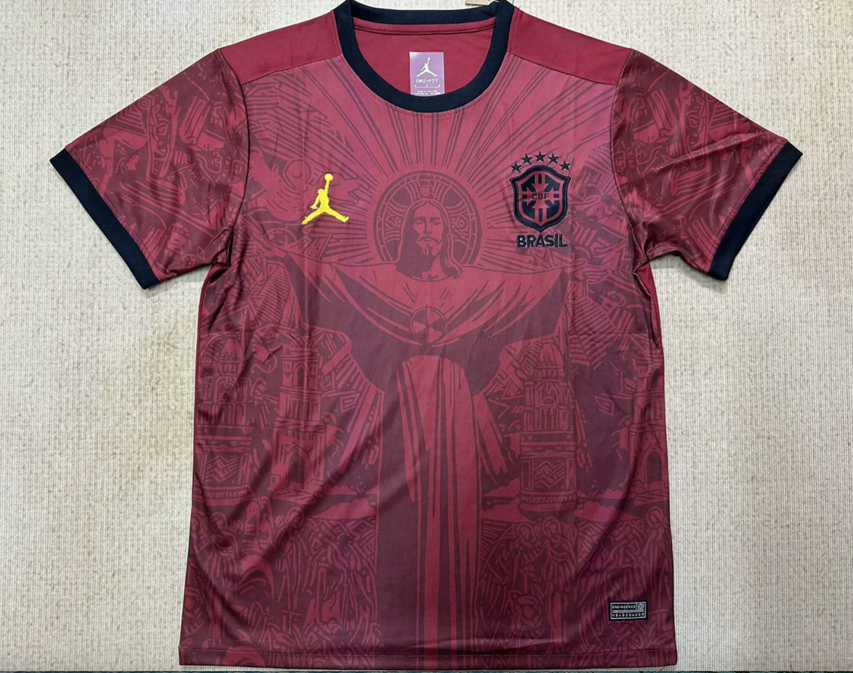 Brazil Jesus Christ the Redeemer Jordan Red Jersey 2025/2026