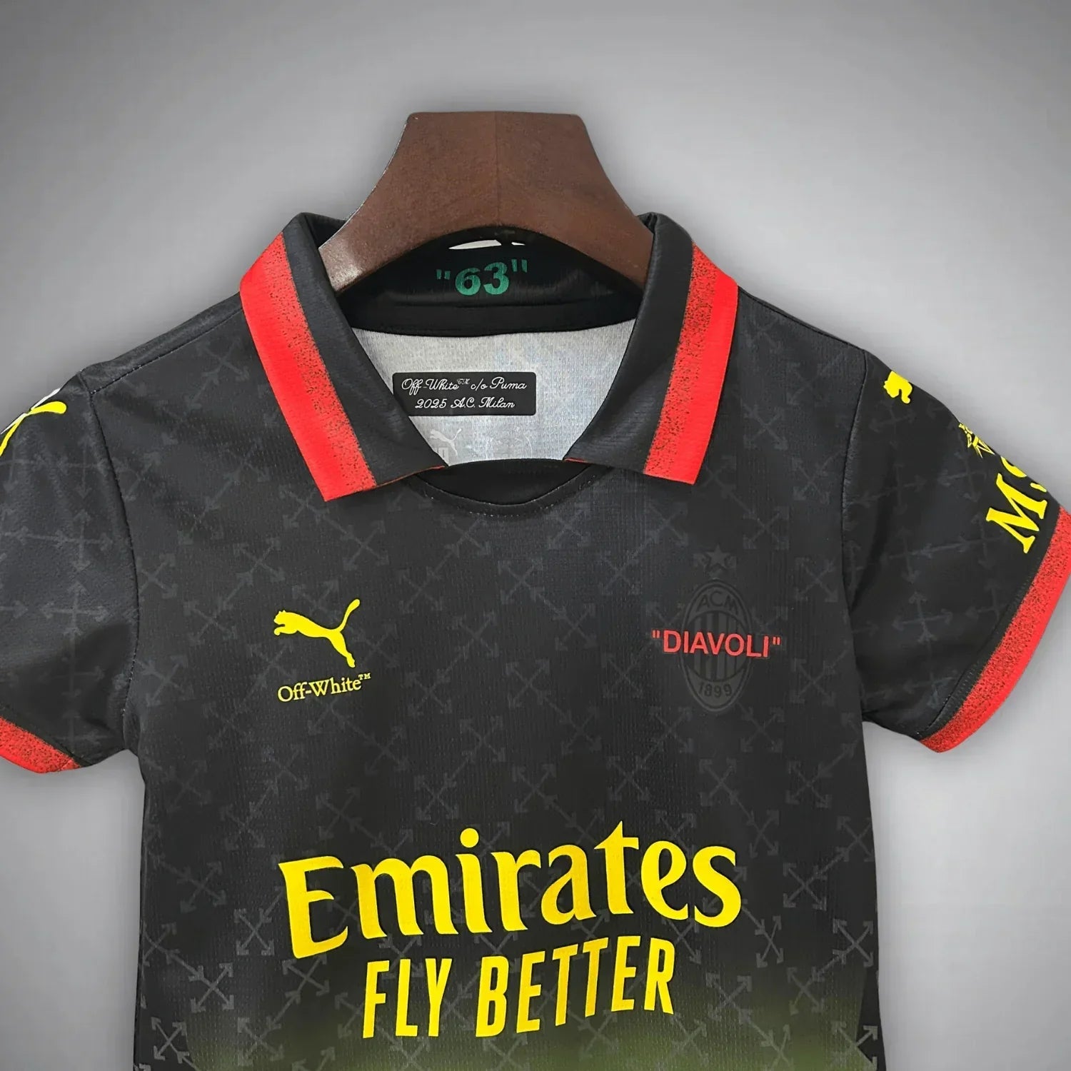 AC Milan x Off-White Black Kids Jersey 2025/2026