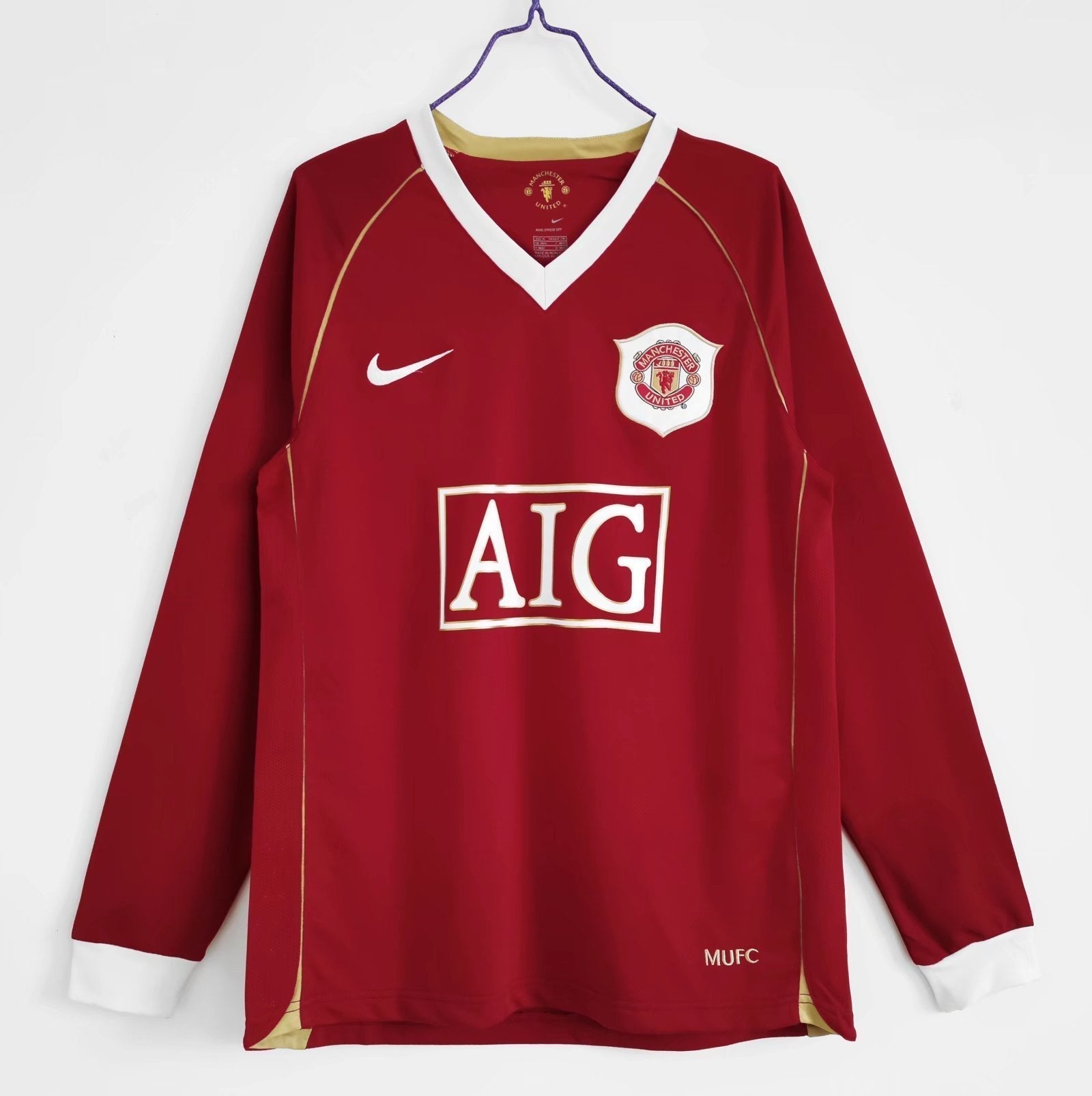 Camiseta de local de manga larga del Manchester United 2006-2007