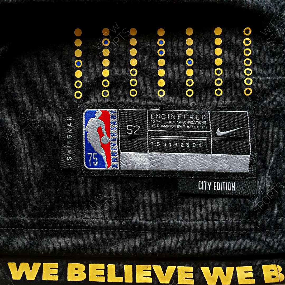 Golden State Warriros 2022 75th Anniversary City Edition Black